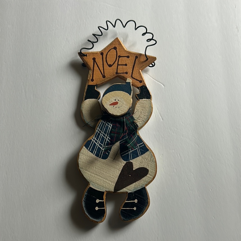 Vintage Rustic Snowman 12 1/2” Long